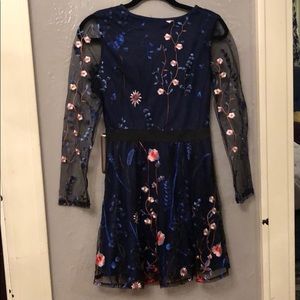 Navy flower dress.